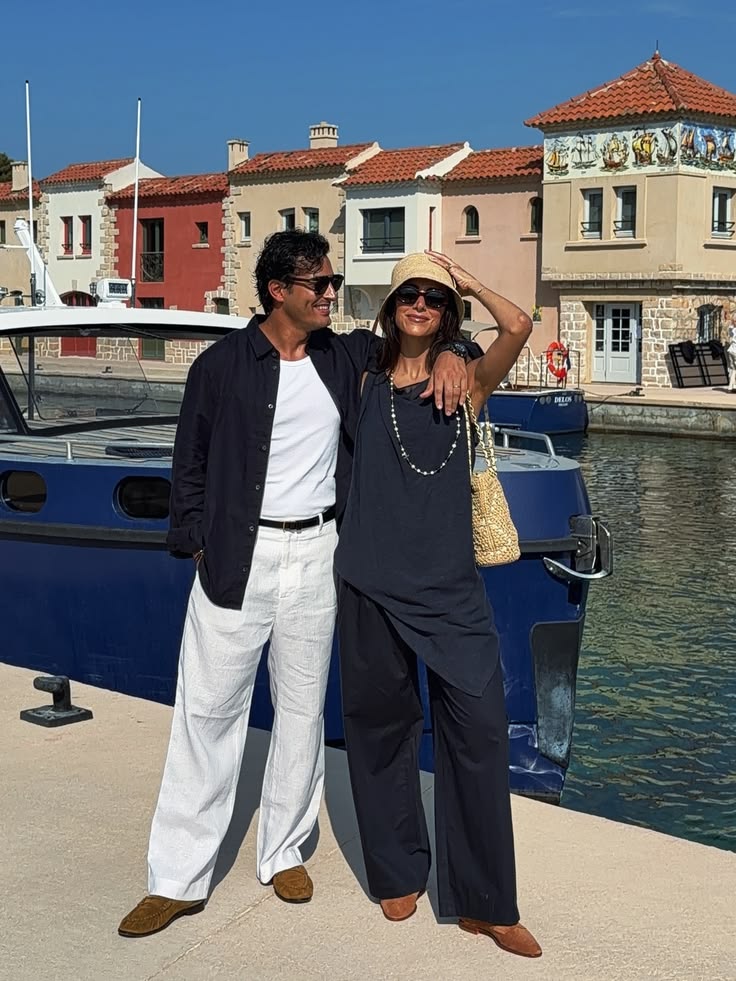 Ali and Walaa at the harbor, Côte d'Azur, during the
      Mercedes-Maybach experience — lifestyle content by Ali & Walaa